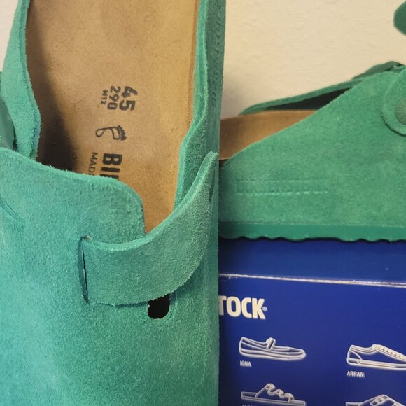 Digital Green Boston Leather Clog  by Birkenstock Size 12 Mens Regular Fit - Picture 4 of 8